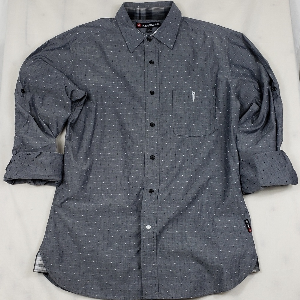 Airwalk Silver Button Down Shirt